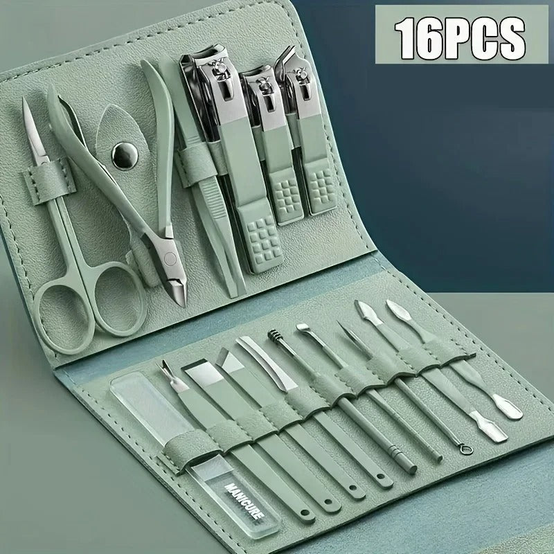 16pcs Professional Manicure & Pedicure Set